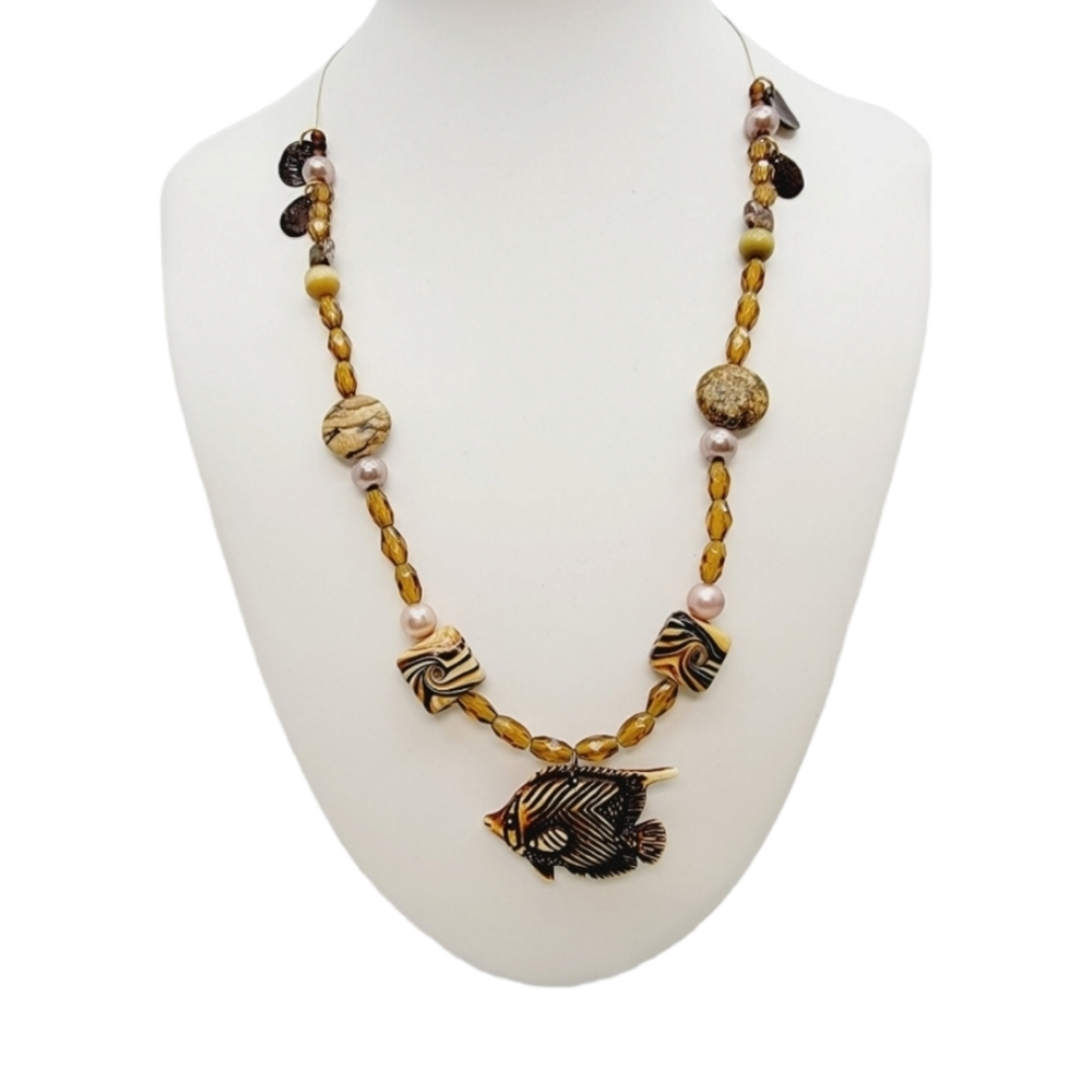 Vintage Tropical‎ Fish Necklace